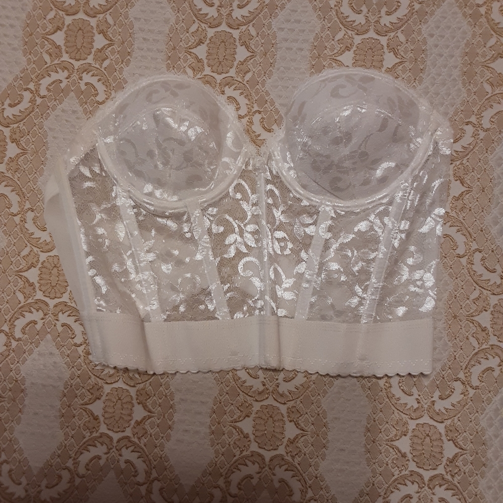 DAVID’S BRIDAL 3/4 Length Strapless Bra -White 36B